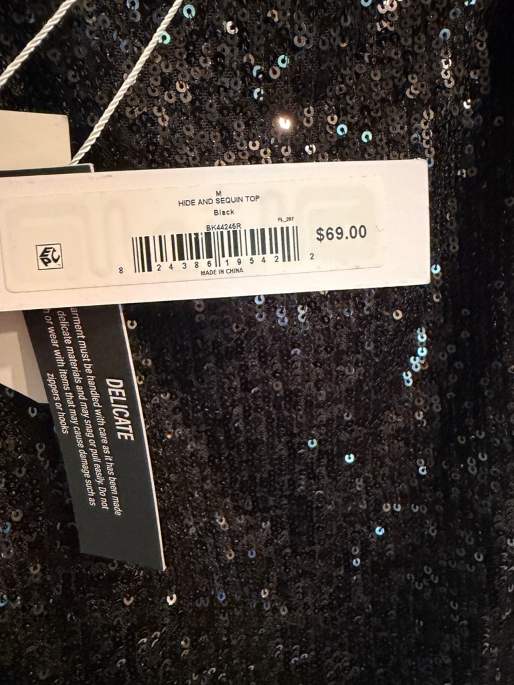 Steve Madden Black Sequin Camisole - Picture 6 of 9